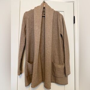 Babaton Wool Cashmere Beige Women's Open Cardigan - Size M